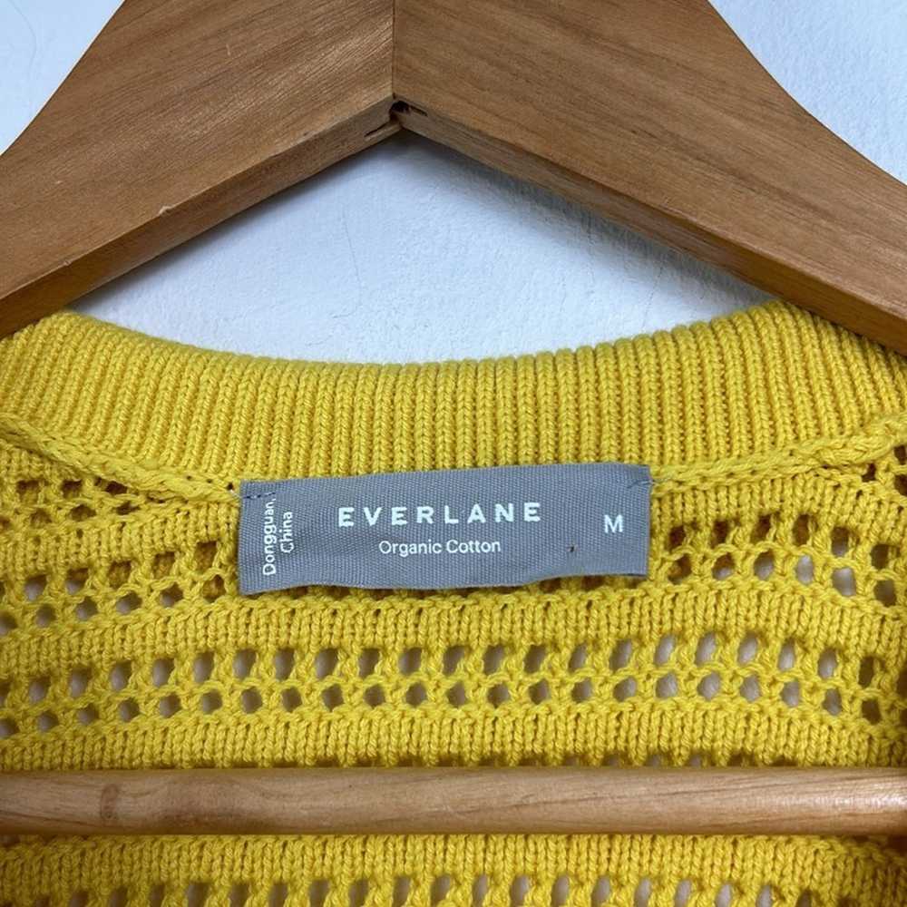 Everlane Everlane Crochet Knit Yellow Polo - image 4