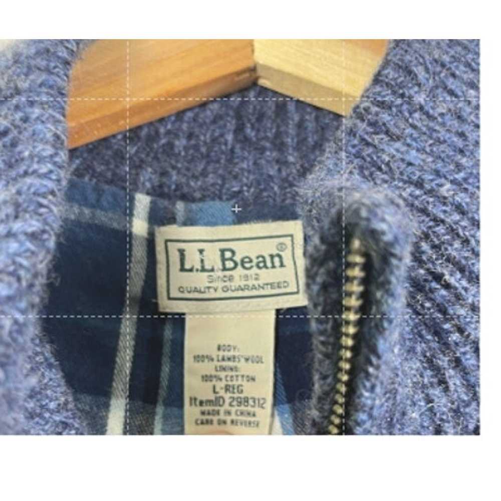 L.L. Bean Men's Blue Lambswool L.L. Bean Quarter … - image 3