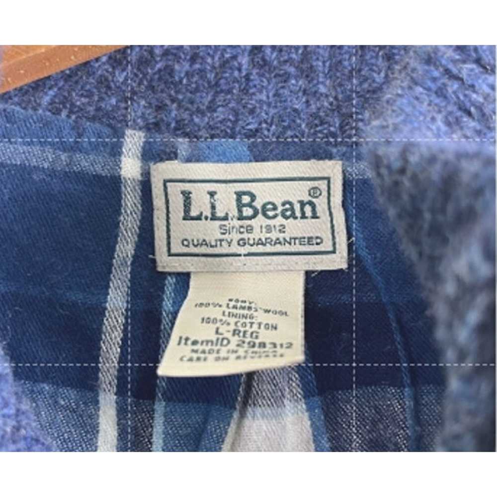 L.L. Bean Men's Blue Lambswool L.L. Bean Quarter … - image 4