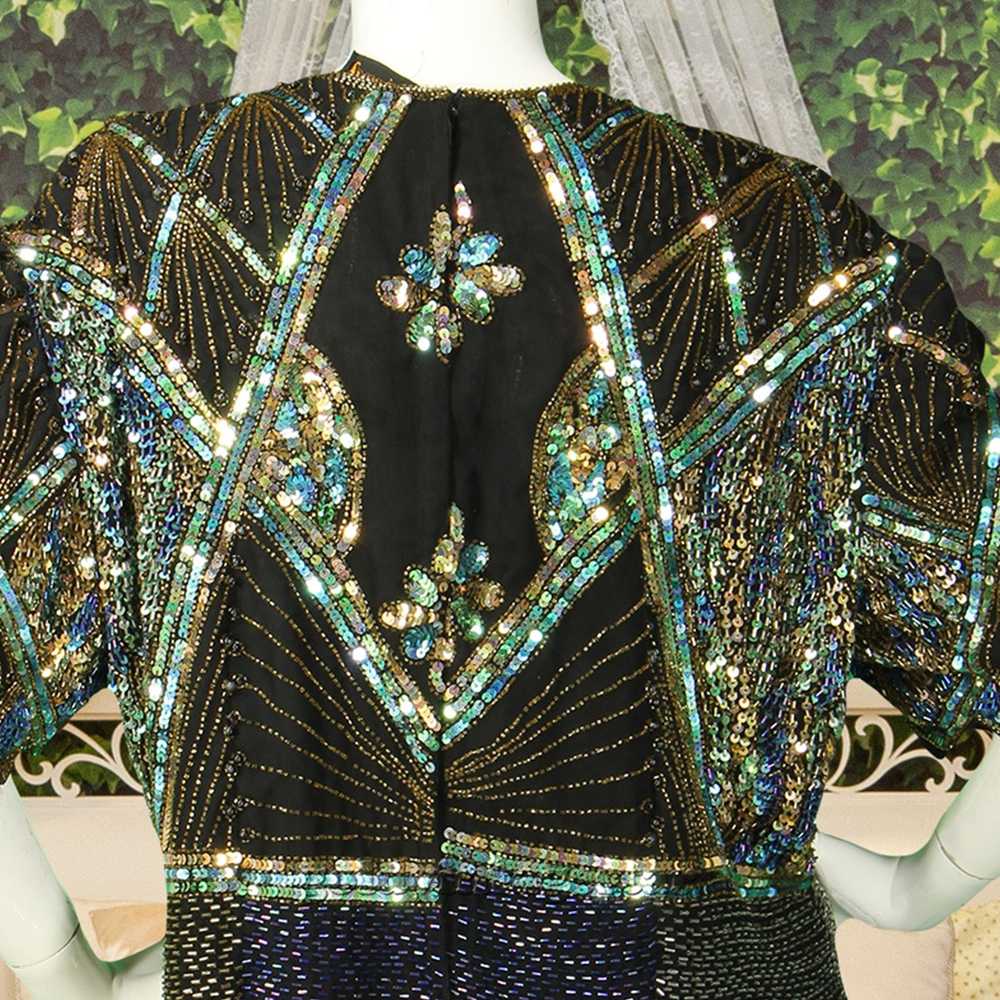 Vintage Vintage Birjand Beaded Sequin Silk Party … - image 8