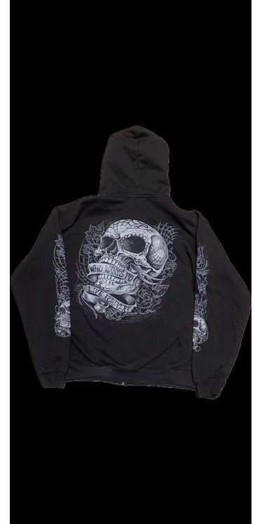 Vintage Skull n roses hoodie