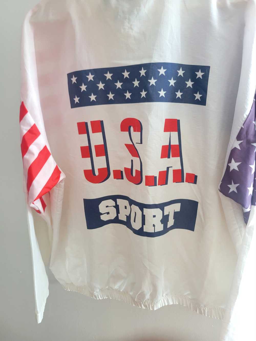 Vintage Vintage 90s American flag pullover hoodie - image 3