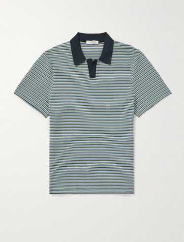 Mr. P. Johny Striped Pointelle-Knit Organic Cotton