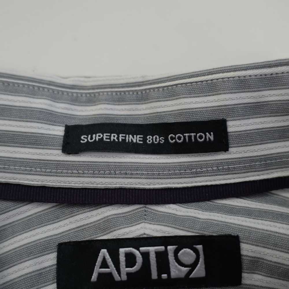 Apt. 9 Apt. 9 Superfine 80% Cotton Gray White Str… - image 9