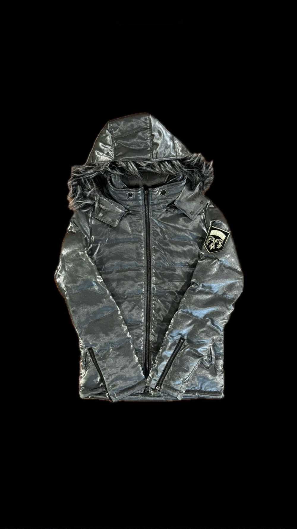 Japanese Brand MIDAS SHINY PUFFER JACKET SILVER - image 1