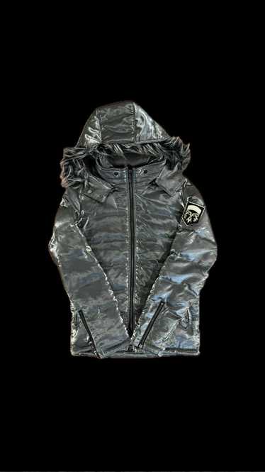 Japanese Brand MIDAS SHINY PUFFER JACKET SILVER - image 1