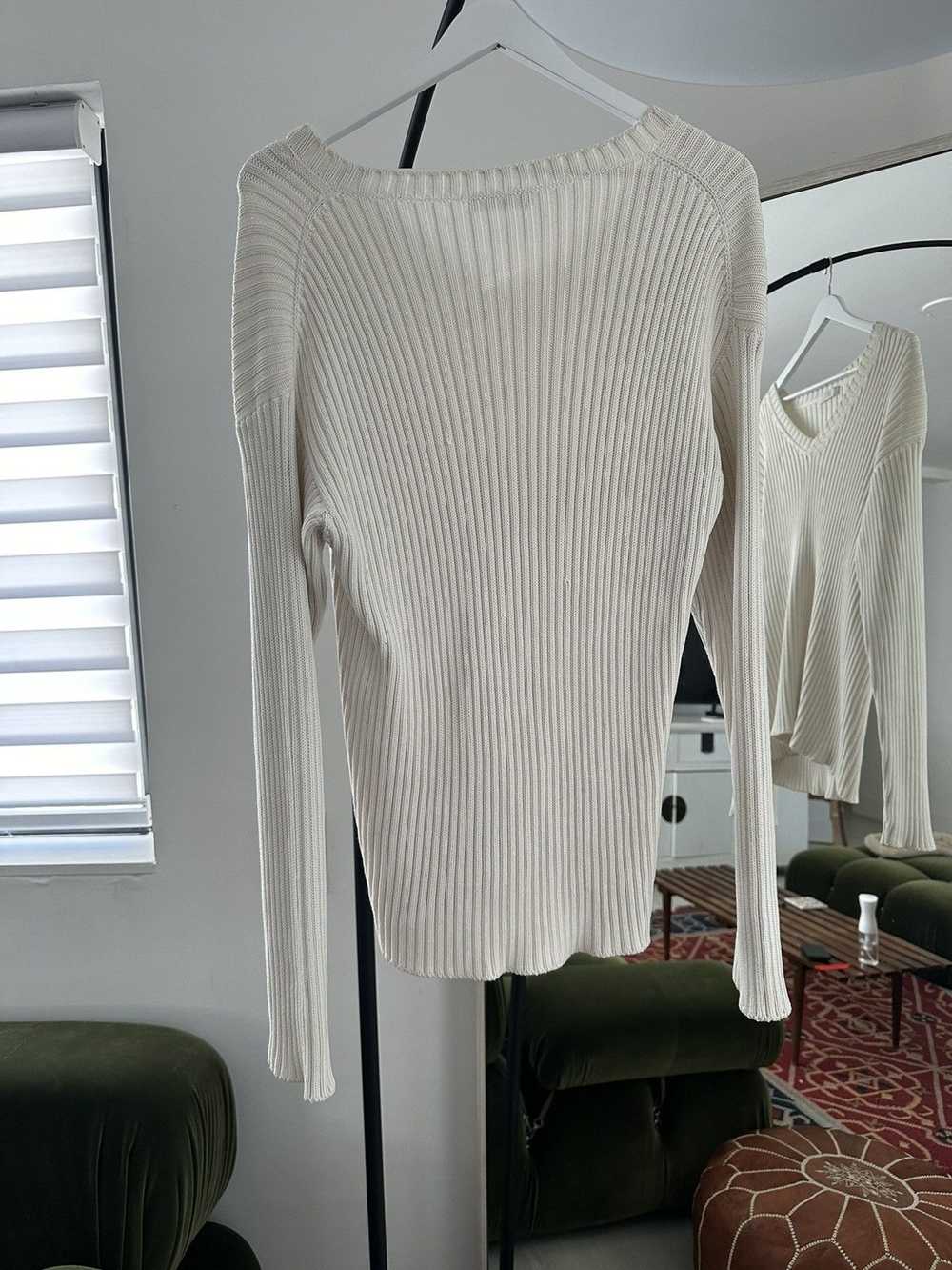 Prada V Neck Ribbed Sweater - image 2