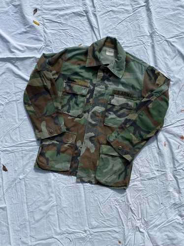 Vintage US Army 70s VTG Military Woodland Camo Camouf… - Gem