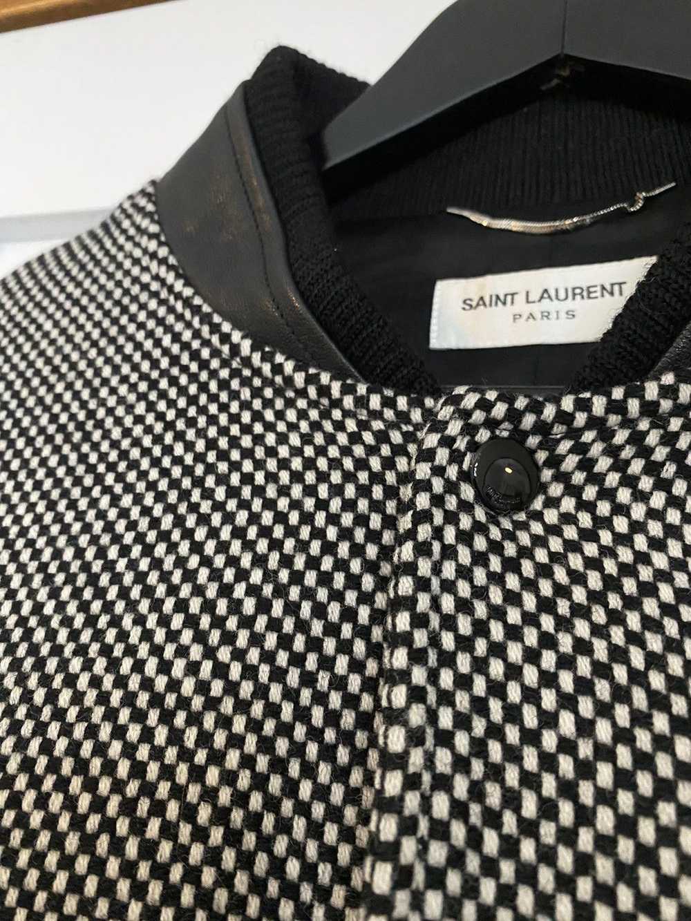 Saint Laurent Paris Saint Laurent Wool and Leathe… - image 4