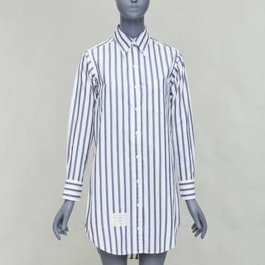 Thom Browne THOM BROWNE blue white poplin cotton … - image 1