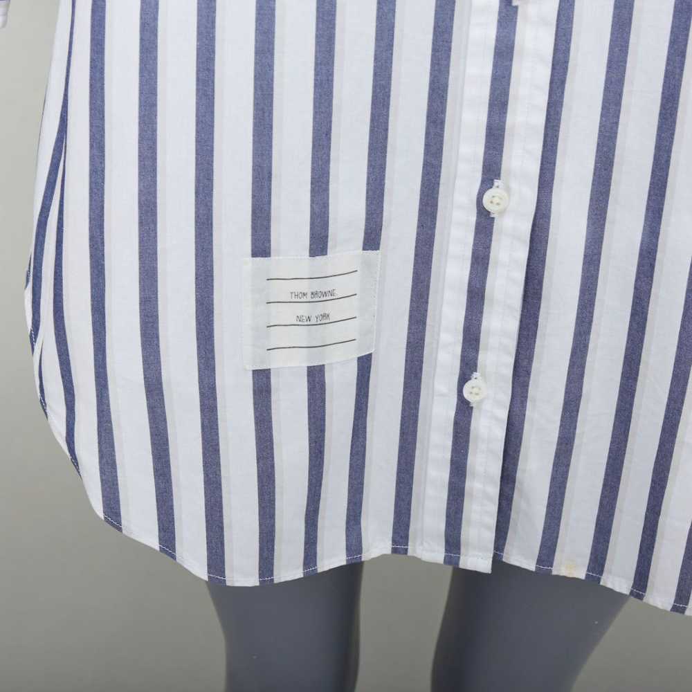 Thom Browne THOM BROWNE blue white poplin cotton … - image 2