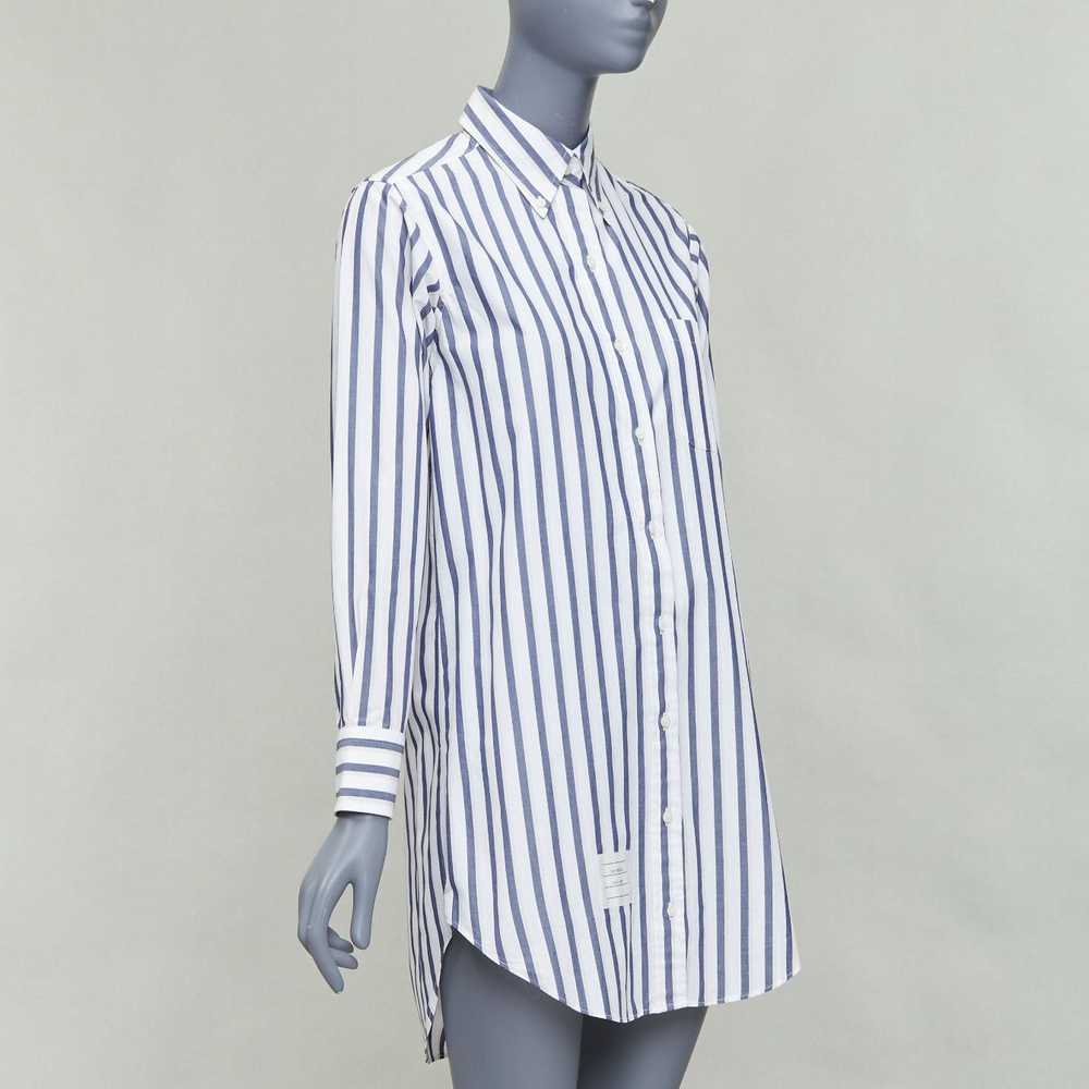 Thom Browne THOM BROWNE blue white poplin cotton … - image 3