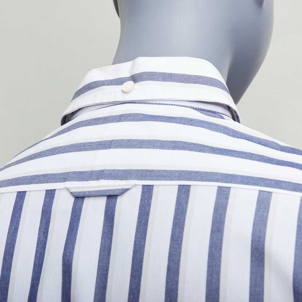 Thom Browne THOM BROWNE blue white poplin cotton … - image 7