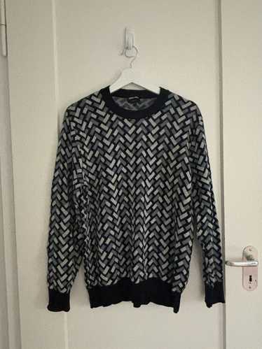 Giorgio Armani Blue Armani Patterned Sweater