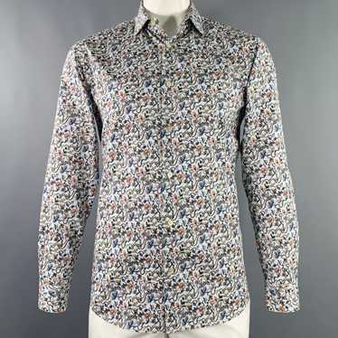 Paul Smith Blue Multi Color Floral Cotton Long Sl… - image 1