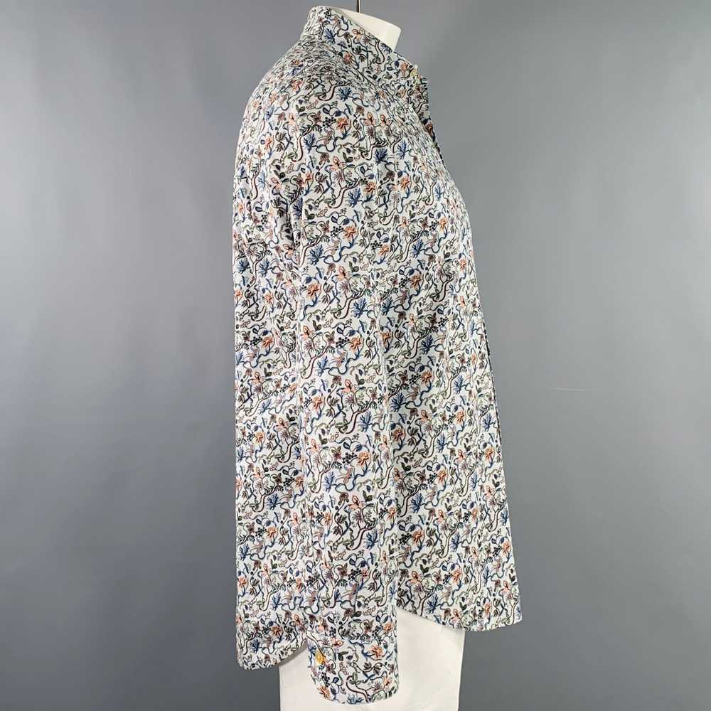 Paul Smith Blue Multi Color Floral Cotton Long Sl… - image 3