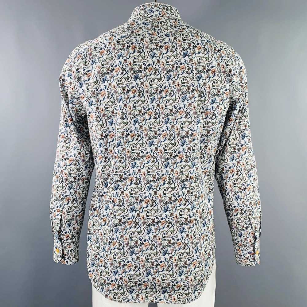 Paul Smith Blue Multi Color Floral Cotton Long Sl… - image 4