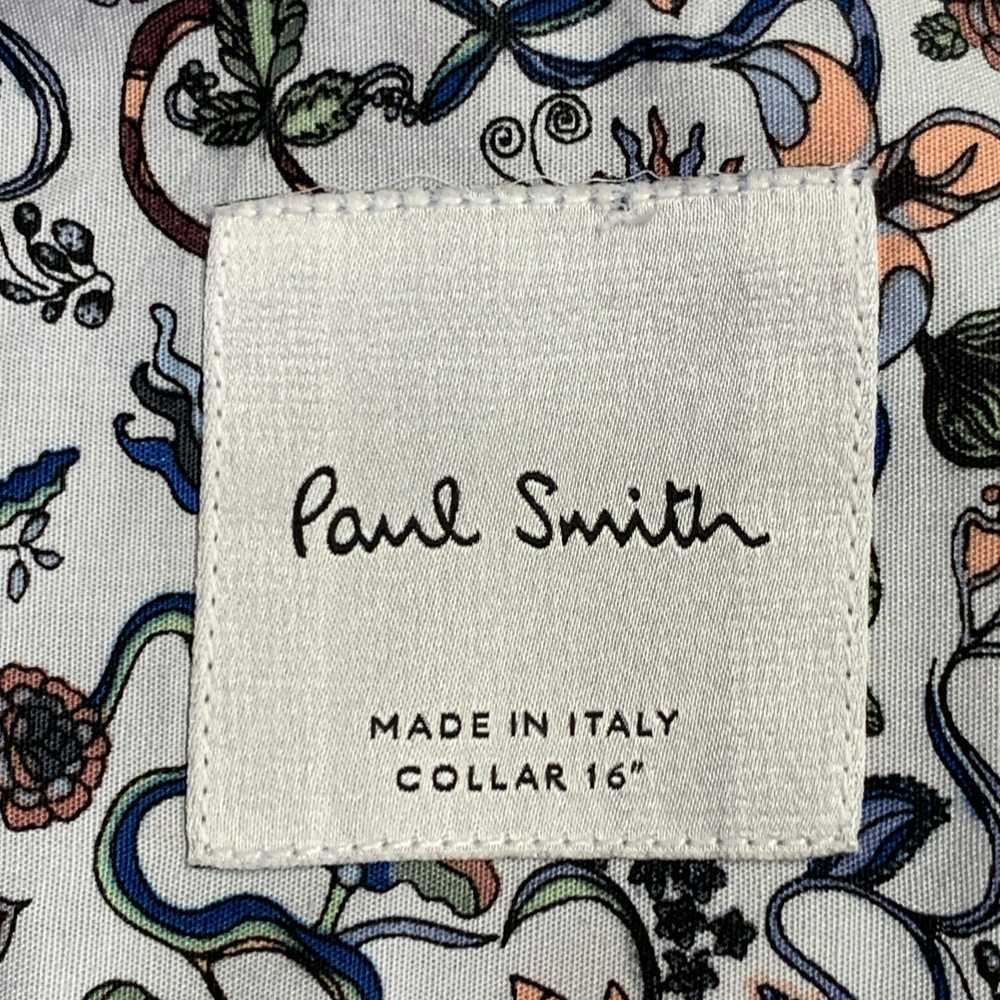 Paul Smith Blue Multi Color Floral Cotton Long Sl… - image 5