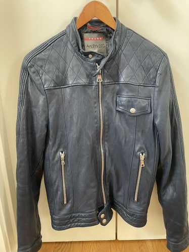 Prada Prada Fall 2001 Blue leather jacket