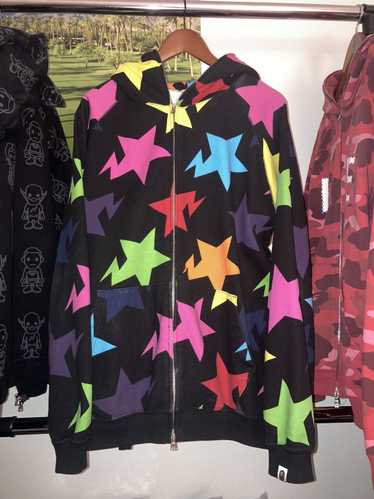 Bape × Vintage Sta Pattern Full Zip Hoodie