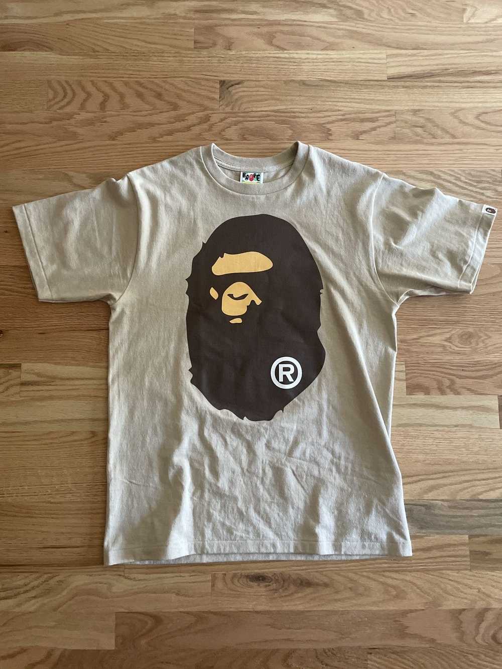 Bape BAPE Big Ape Head Tee 'Beige' - image 1