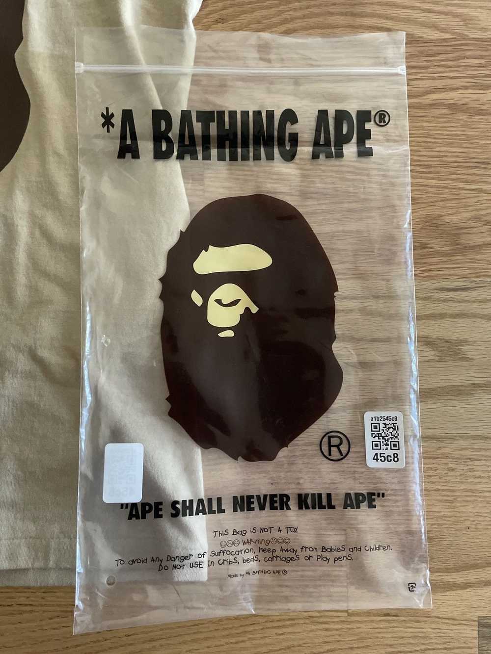 Bape BAPE Big Ape Head Tee 'Beige' - image 5