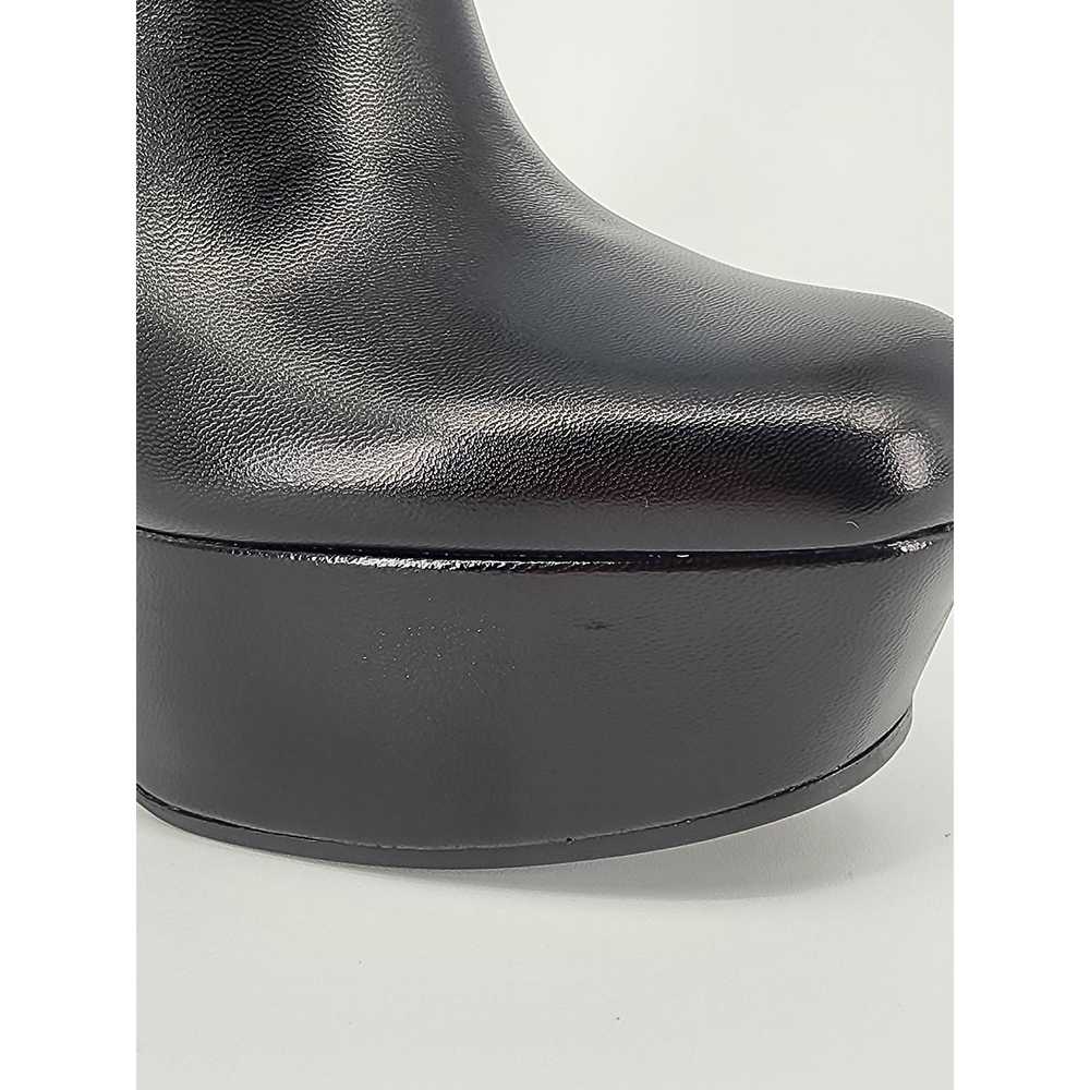 Gucci Gucci Black Leather Platform Mid-Calf Heele… - image 6