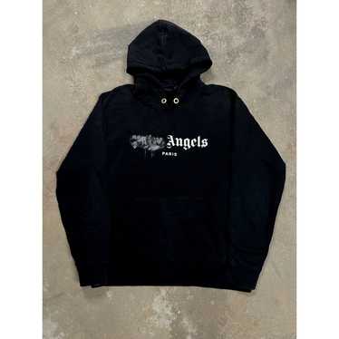 Palm Angels Palm Angels Spray Hoodie Black Used L… - image 1