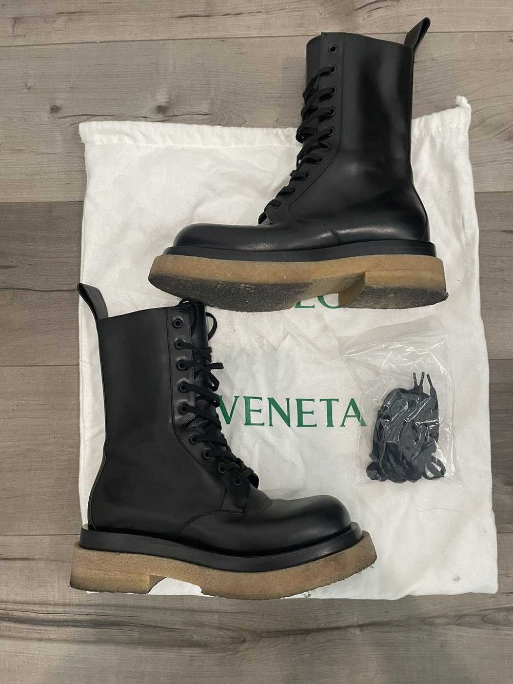 Bottega Veneta Bottega Veneta Military Calf Lace … - image 1