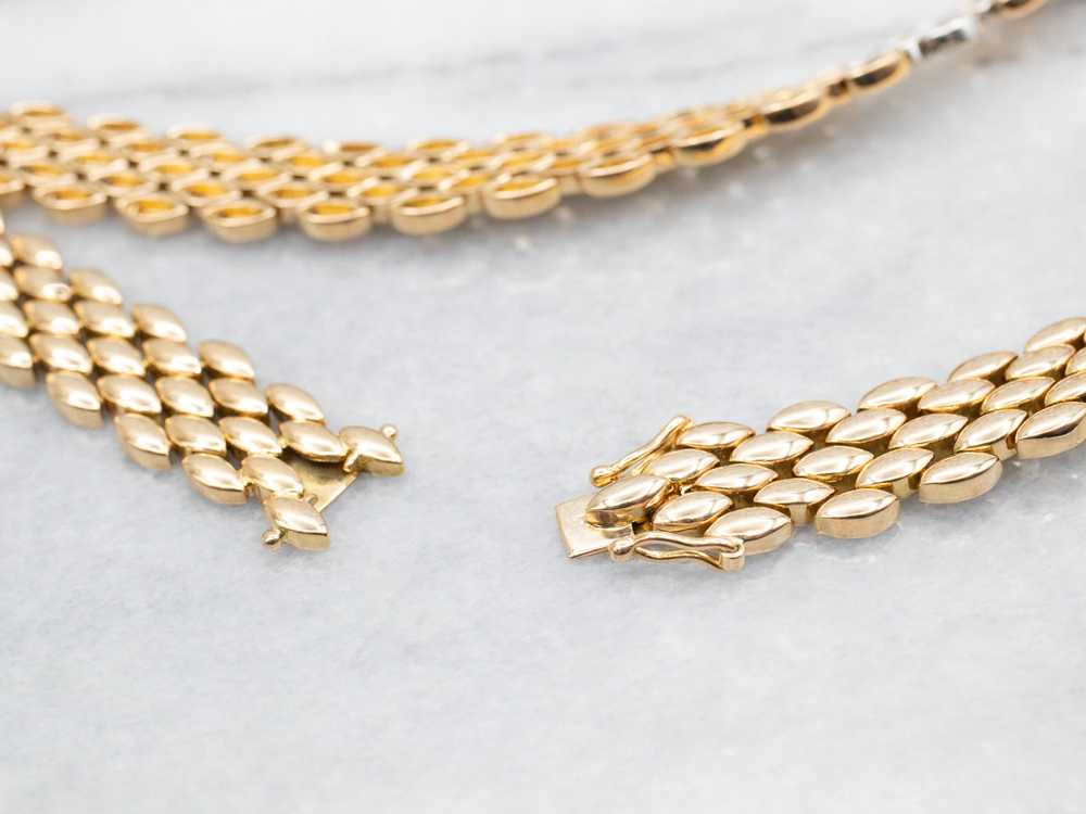 Two Tone 18-Karat Gold Diamond Panther Chain - image 3