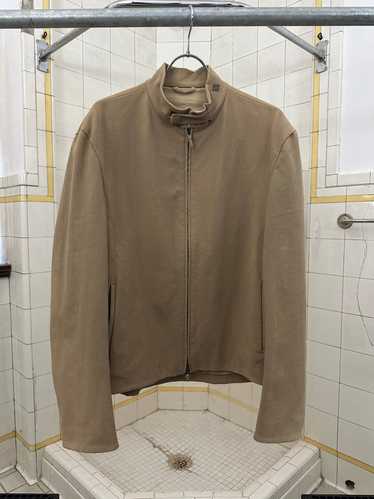 ss2001 Burberry Prorsum Tan Moto Jacket with Leat… - image 1