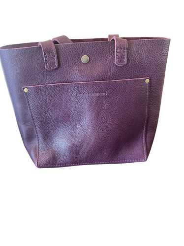 Portland Leather Plum Mini Crossbody snap with add