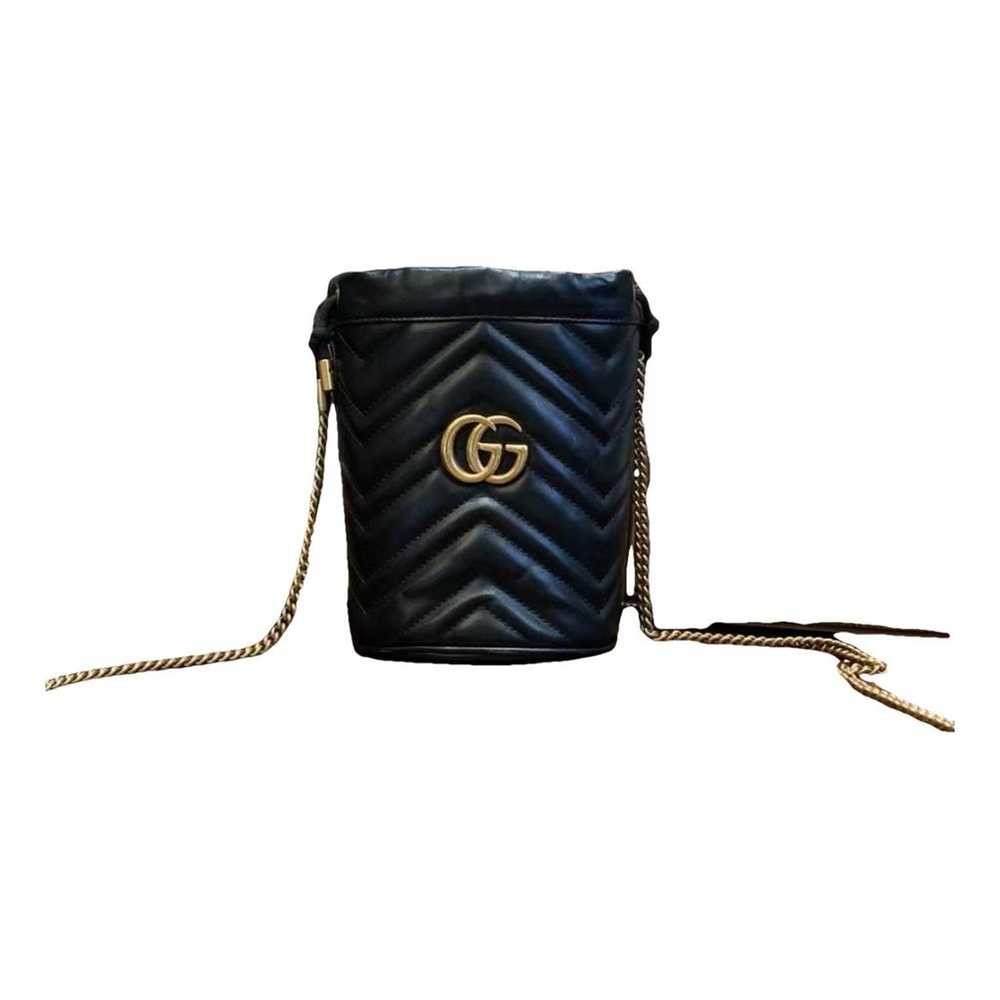 Gucci Gg Marmont Chain Bucket leather handbag - image 1