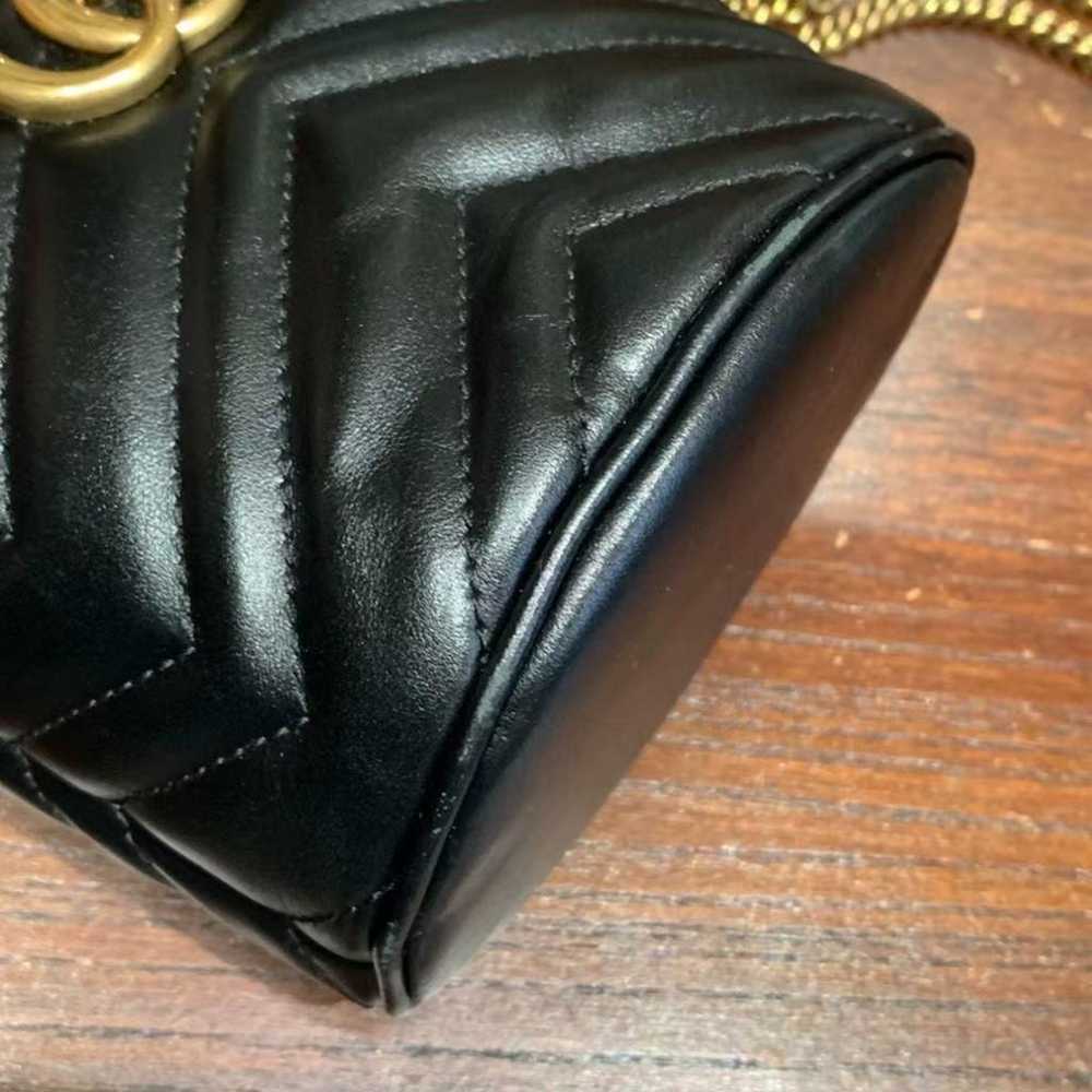 Gucci Gg Marmont Chain Bucket leather handbag - image 2