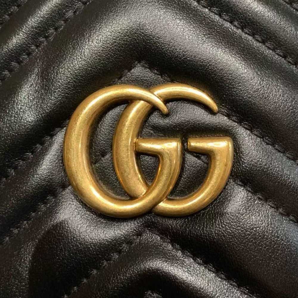 Gucci Gg Marmont Chain Bucket leather handbag - image 3