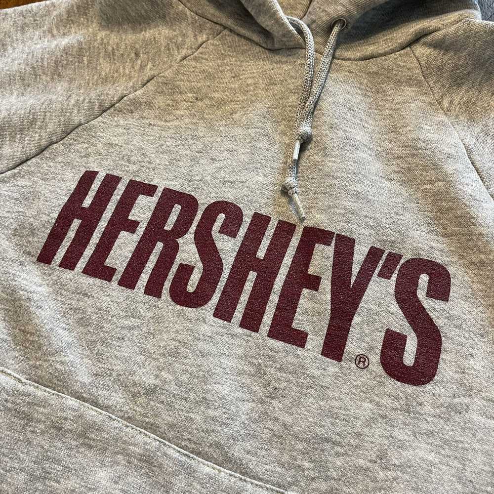 Vintage Vtg Hersheys Sweatshirt Hoodie 70s Gray T… - image 4