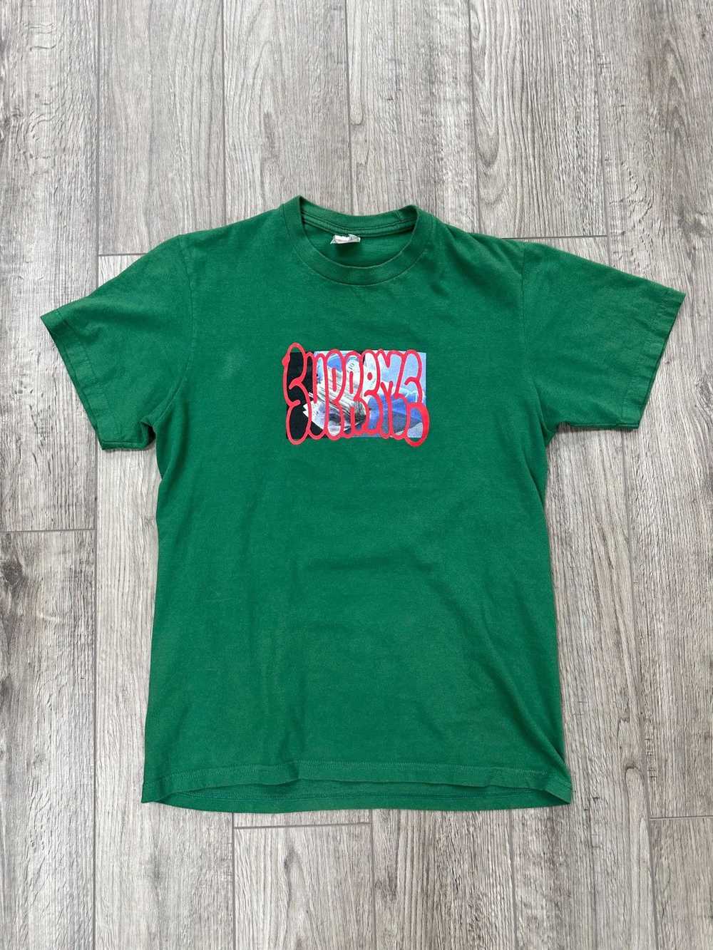 Streetwear × Supreme Supreme Payment Green Tee Si… - image 1