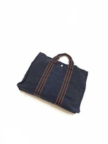 Hermes VINTAGE HERMES PARIS COTTON FABRIC TOTE BAG