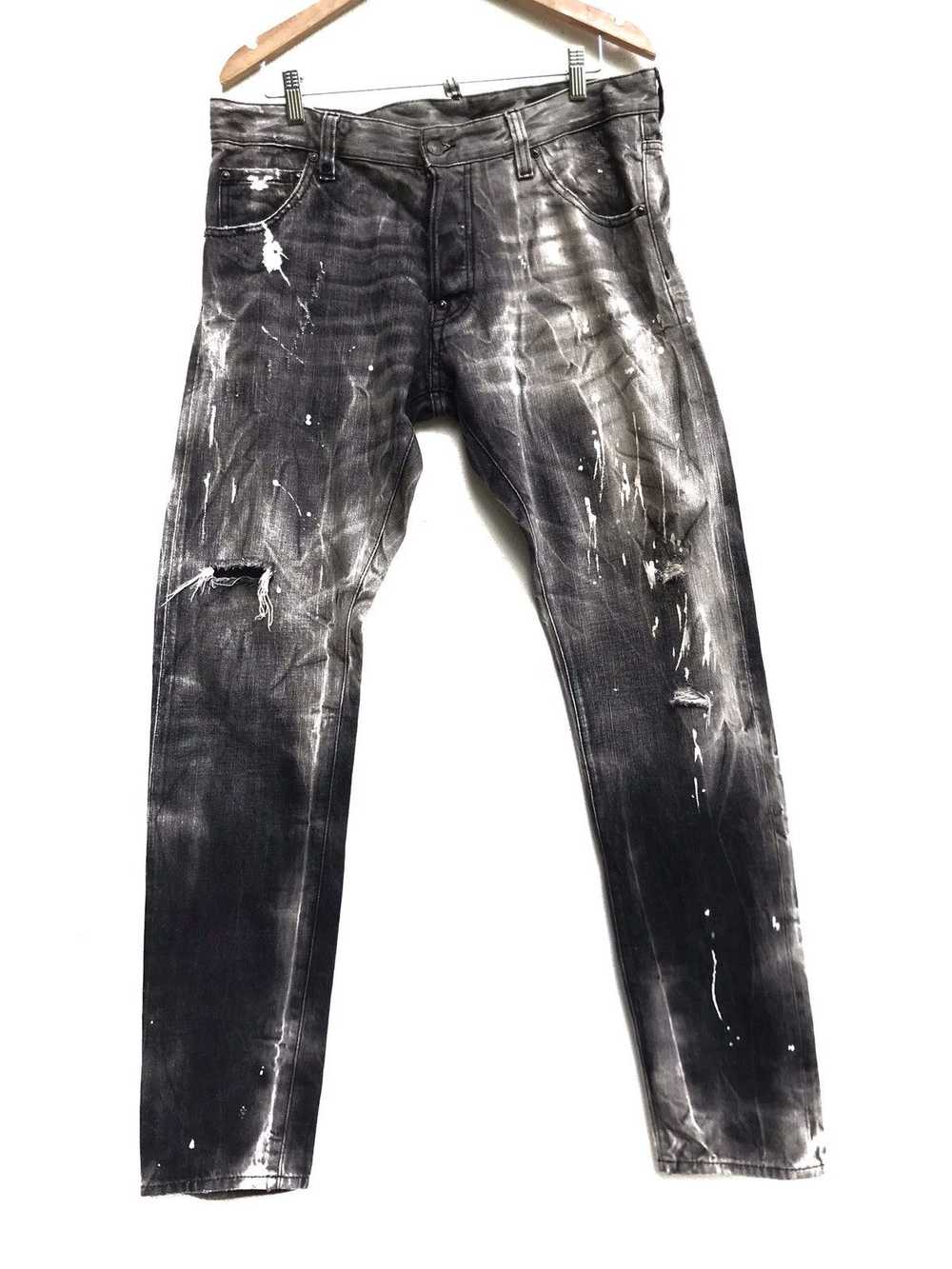 Dsquared2 Made in Italy Distressed Denim Paint Sp… - image 2