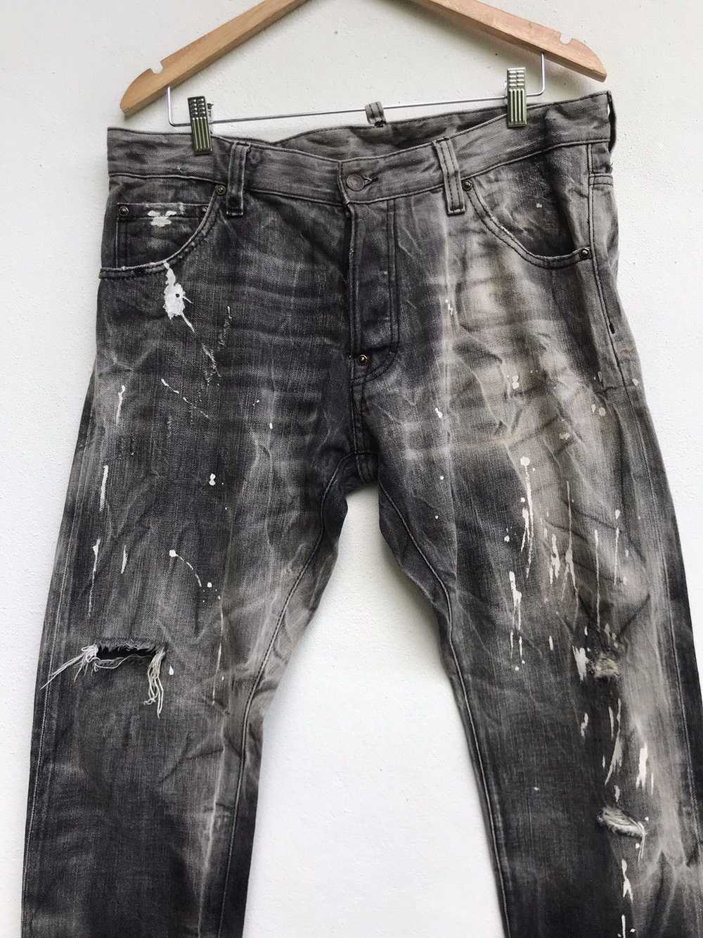 Dsquared2 Made in Italy Distressed Denim Paint Sp… - image 5