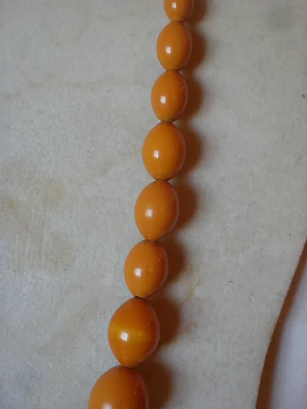 Vintage Butterscotch  Bakelite Big Bead 24" Neckl… - image 5