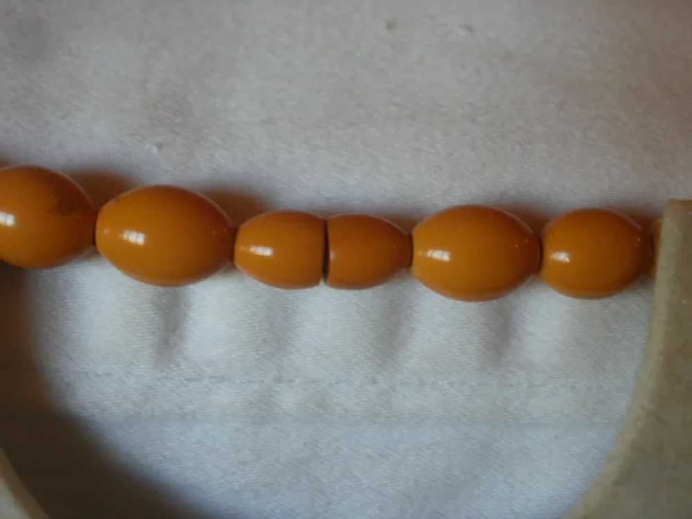 Vintage Butterscotch  Bakelite Big Bead 24" Neckl… - image 6