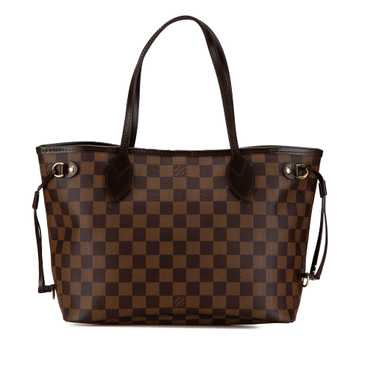 Brown Louis Vuitton Damier Ebene Neverfull PM Tote