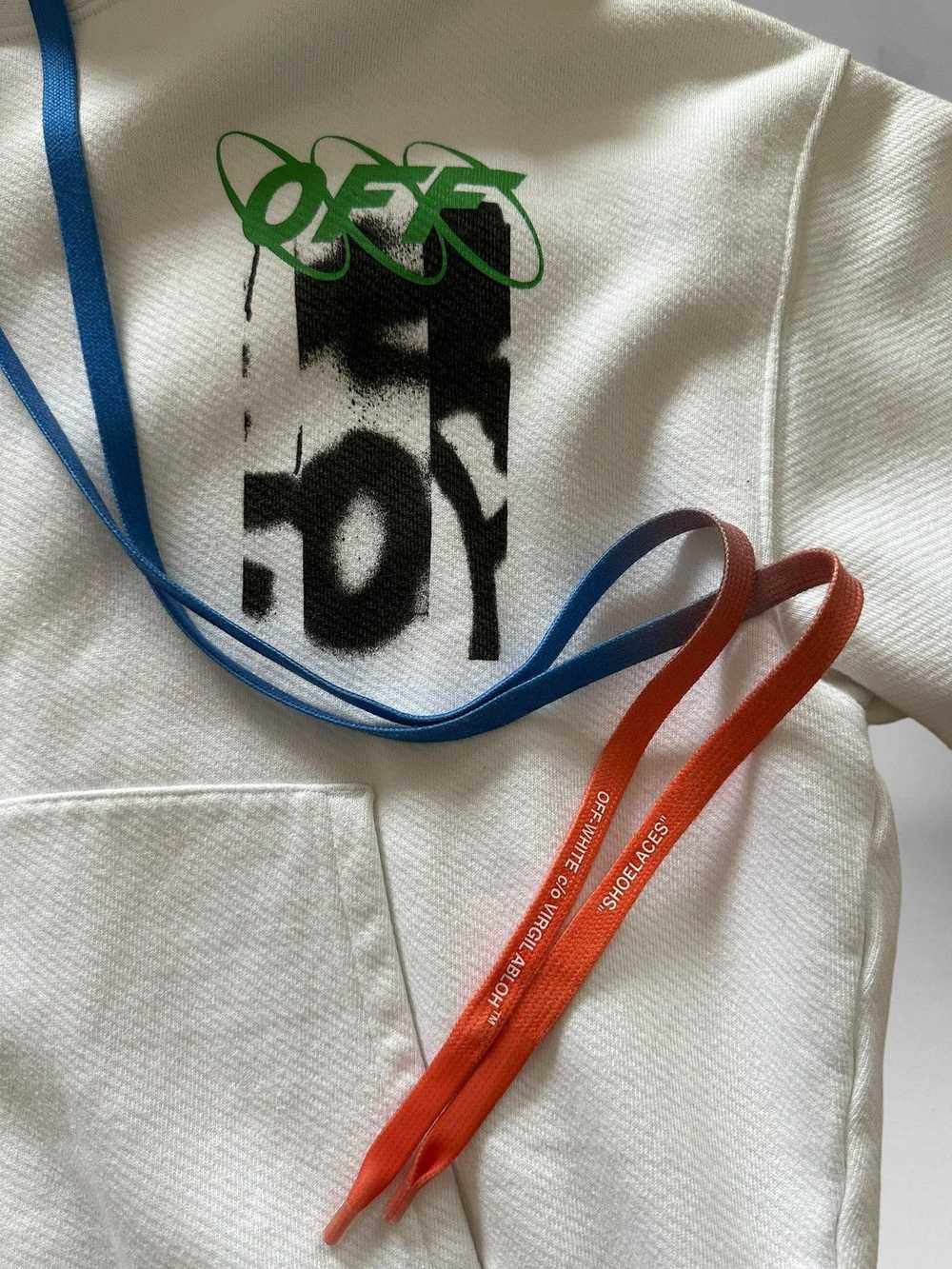 Off-White Off-White White/Green Hoodie (FW19) - image 3