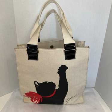 Jason Wu Black Cat Canvas Tote Bag - image 1