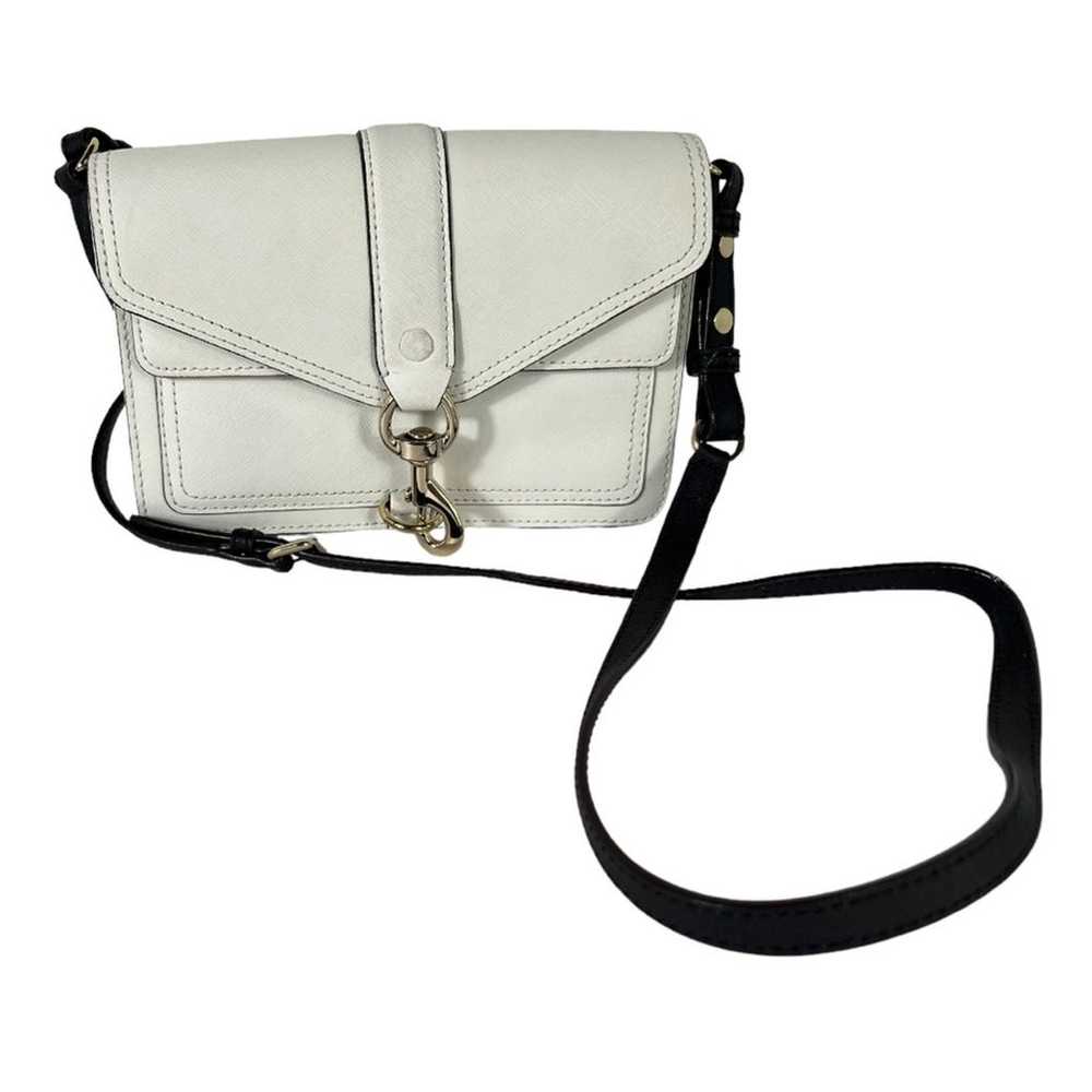 Rebecca Minkoff White Saffiano Leather Mini Moto … - image 2