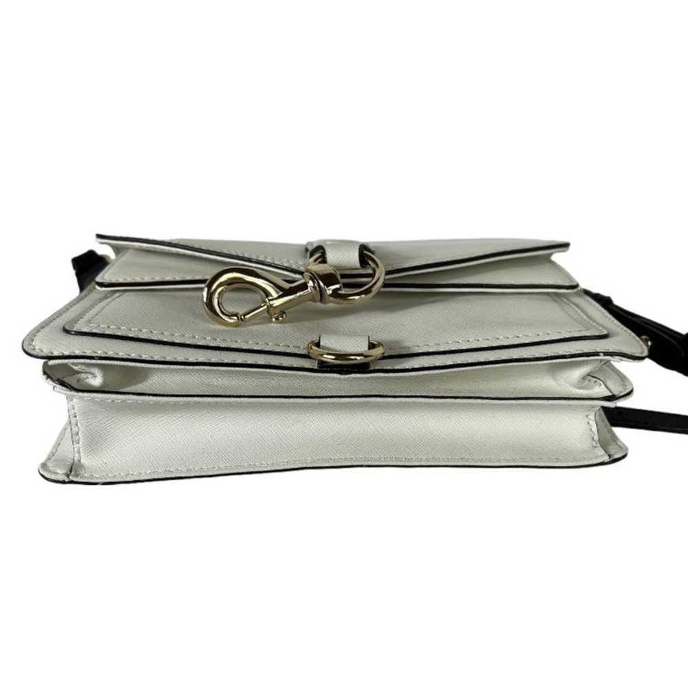 Rebecca Minkoff White Saffiano Leather Mini Moto … - image 8