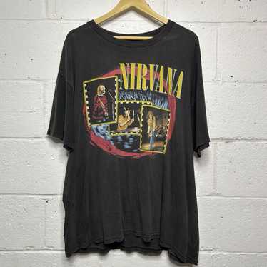 希少 90s NIRVANA Smile Tシャツ 1997 M&O 9/12 In Store Today Online 21:00- . #nirvana #smile . 日本一