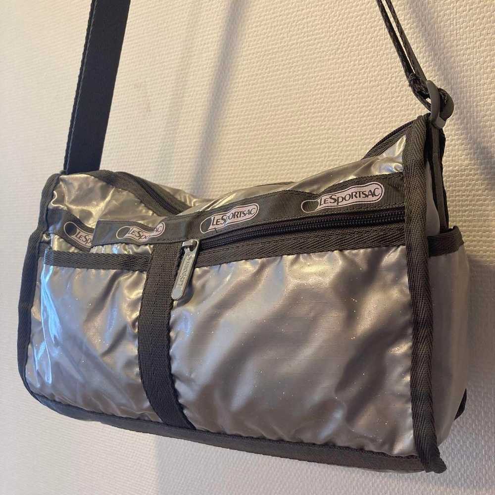 Lesportsac Shoulder Bag with Glittery Metallic Si… - image 2