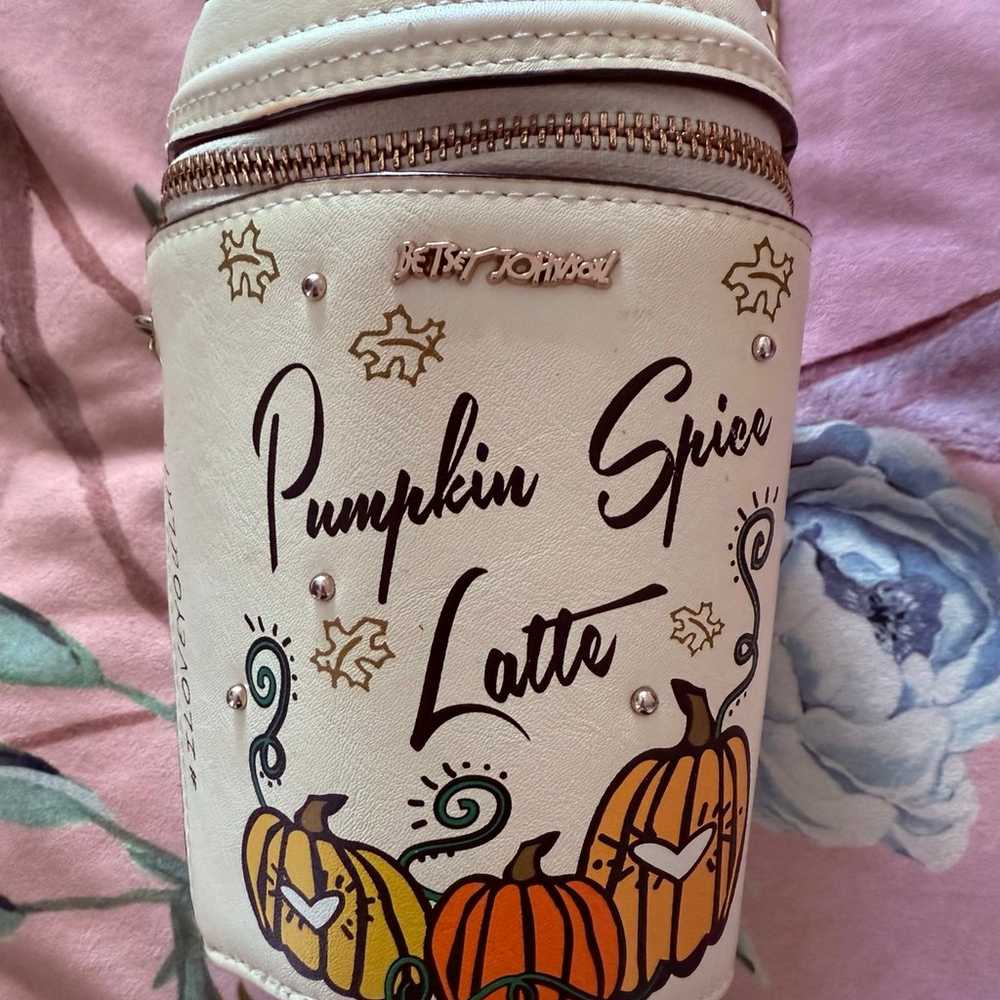 Betsey Johnson Pumpkin Spice Latte Purse - image 1